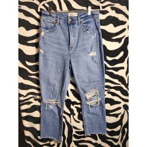 Abercrombie & Fitch Curve Love The Ankle Straight Ultra High Rise Sz 30 10R Y2K